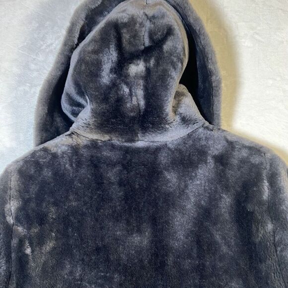 Kerrybrooke Odyna vintage retro faux fur 2 button jacket with hood - Picture 9 of 9